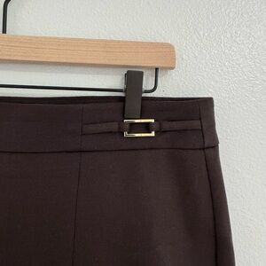 Anne Klein Dark Brown Pencil Skirt